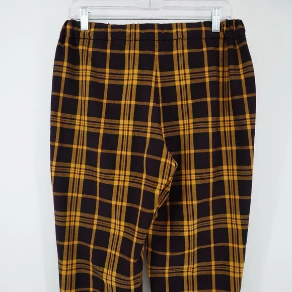 Wilfred Aritzia Darontal Yellow Plaid Pull On Pants Size 6 Academia Preppy - Picture 10 of 13
